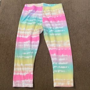 🌻3/$15 girls 18/20 Capri leggings pink, yellow, purple turquoise tie dye